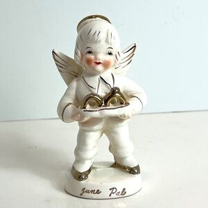 Vintage Napco June Boy Angel Pal, Angel Figurine, Ring Bearer, Wedding Gift
